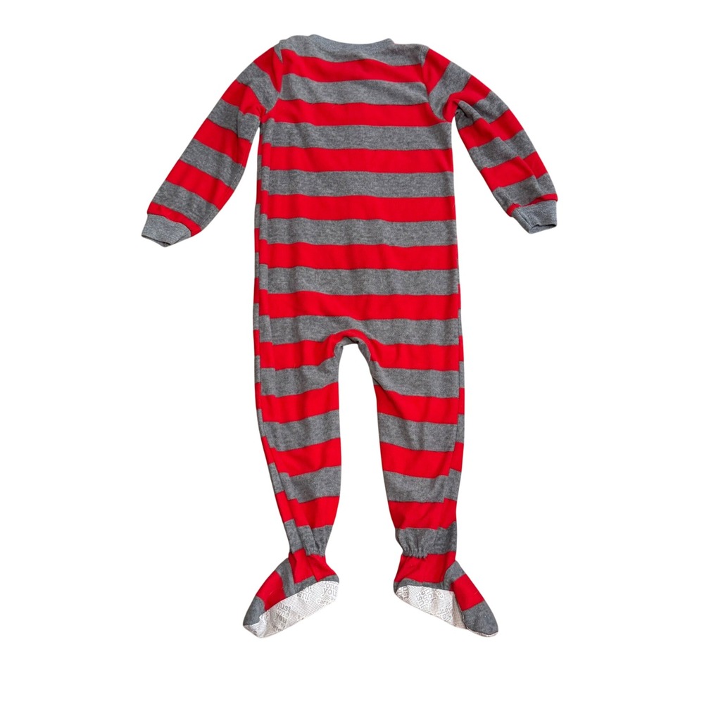 Carters Toddler Boys 4T Fleece Footed Pajamas Lot 3 Santa Trucks Winter Fall - Picture 10 of 13